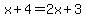 \"x%2B4=2x%2B3\"