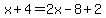 x%2B4=2x-8%2B2