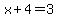 x%2B4=3