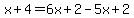 x%2B4=6x%2B2-5x%2B2