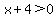 x%2B4%3E0