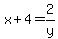 x%2B4+=+2%2Fy