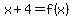 x%2B4+=+f%28x%29+