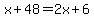 x%2B48+=+2x%2B6