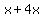 x%2B4x