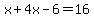 x%2B4x-6=16