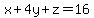 x%2B4y%2Bz+=+16