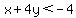 x%2B4y%3C-4