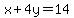 x%2B4y=14