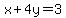 x%2B4y=3