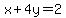 x%2B4y+=+2