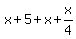 x%2B5%2Bx%2Bx%2F4