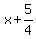 x%2B5%2F4