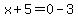 x%2B5=0-3