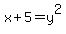 x%2B5=y%5E2