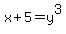 x%2B5+=+y%5E3
