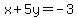 x%2B5y=-3