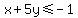 x%2B5y+%3C=+-1