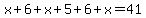 x%2B6%2Bx%2B5%2B6%2Bx=41