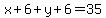 x%2B6%2By%2B6=35