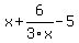 x%2B6%2F3x-5