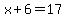 x%2B6=17