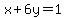 x%2B6y=1