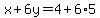 x%2B6y=4%2B6%2A5