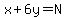 x%2B6y+=+N