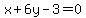 x%2B6y-3=0