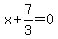 x%2B7%2F3=0