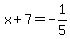 x%2B7=-1%2F5