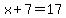 x%2B7=17