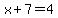 x%2B7=4