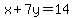 x%2B7y=14