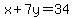 x%2B7y+=+34