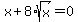 x%2B8%2Asqrt%28x%29=0
