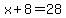 x%2B8=28