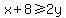 x%2B8%3E=2y