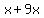 x%2B9x