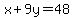 x%2B9y=48