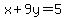 x%2B9y=5