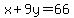 x%2B9y=66