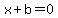 x%2Bb=0