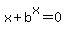 x%2Bb%5Ex=0