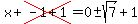 x%2Bcross%28-1%2B1%29=0%2B-sqrt%287%29%2B1