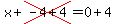 x%2Bcross%28-4%2B4%29=0%2B4
