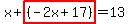 x%2Bhighlight%28%28-2x%2B17%29%29=13