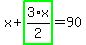 x%2Bhighlight_green%28+3%2Ax%2F2+%29=90