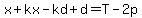 x%2Bkx-kd%2Bd=T-2p